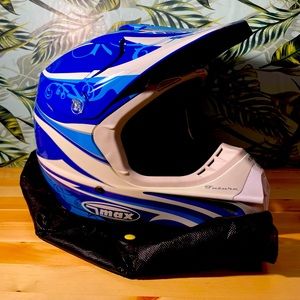 GMAX YOUTH OFF-ROAD HELMET Youth large - Blue White